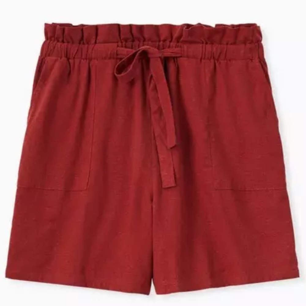 Torrid 5 Inch Pull On Studio Luxe Ponte Mid Rise Paperbag Waist Short 2X